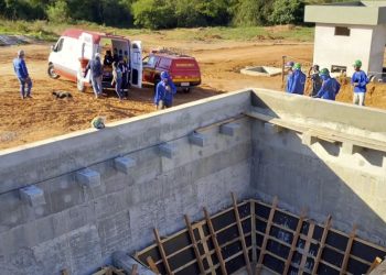 “Milagrosamente”, diz bombeiro após operário sobreviver em acidente de trabalho em obra