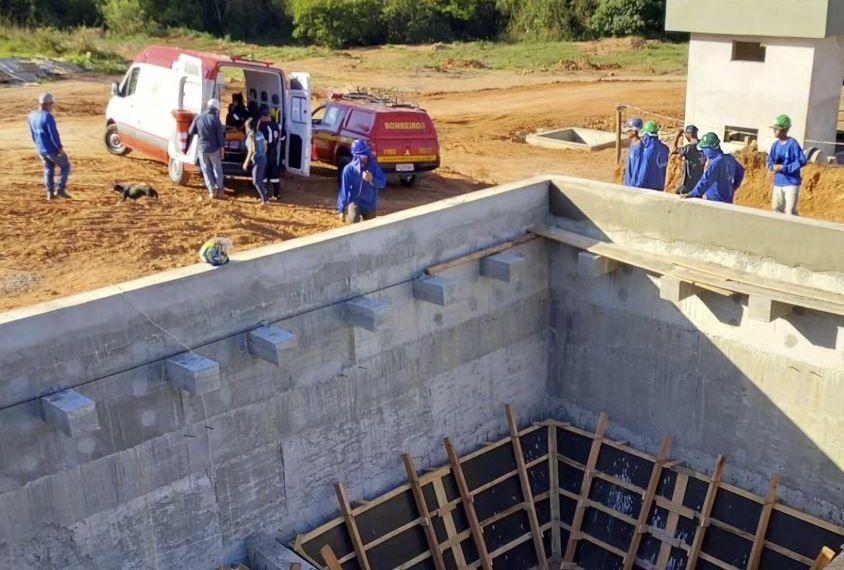 “Milagrosamente”, diz bombeiro após operário sobreviver em acidente de trabalho em obra