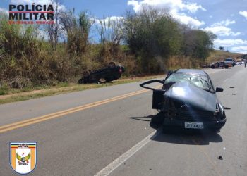 Acidente entre dois carros deixa uma vítima em estado grave no Sul de Minas