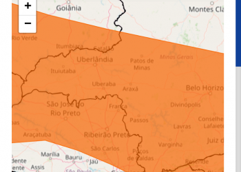 Outubro começa com alerta de tempestade para Poços de Caldas