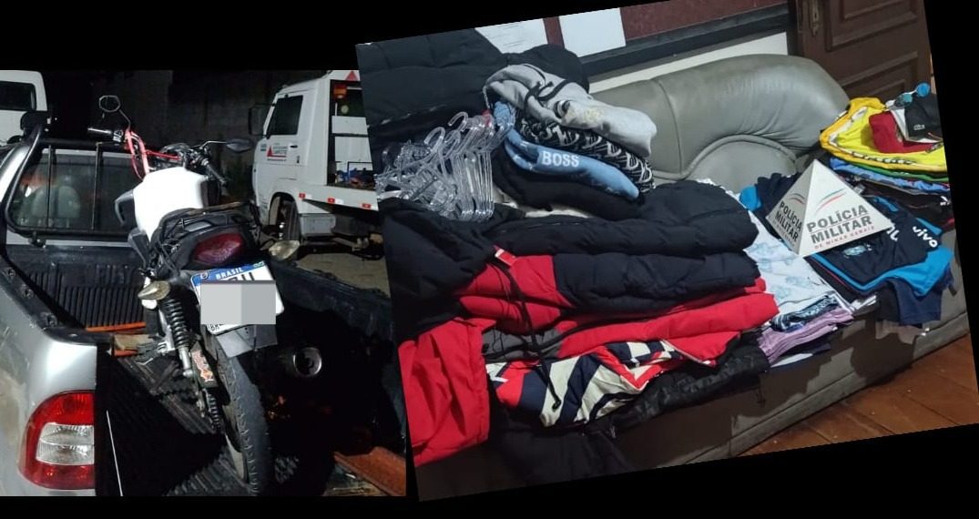 Produtos furtados de loja em Campestre e moto usada em crime são recuperados pela PM