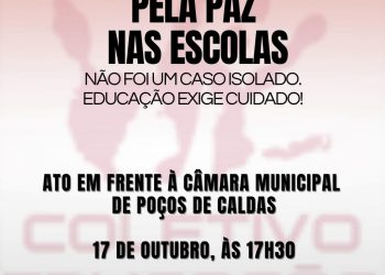 Coletivo da Educação realiza ato nesta terça-feira cobrando mais cuidado com crianças e jovens em Poços