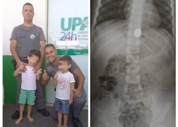 Policiais salvam criança de 6 anos que se engasgou com moeda