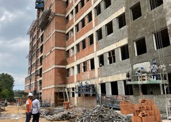 Obras no centro administrativo de Poços de Caldas seguem avançando