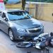 Motociclista fica ferido após sofrer acidente com mais dois veículos em Poços de Caldas