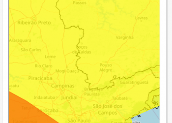INMET emite alerta de tempestade para Poços nesta segunda