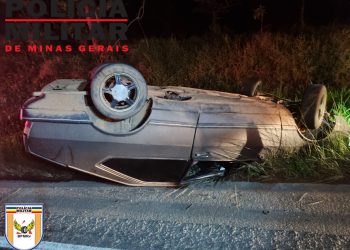 Motorista com sinais de embriaguez tomba carro na Rodovia do Contorno em Poços de Caldas