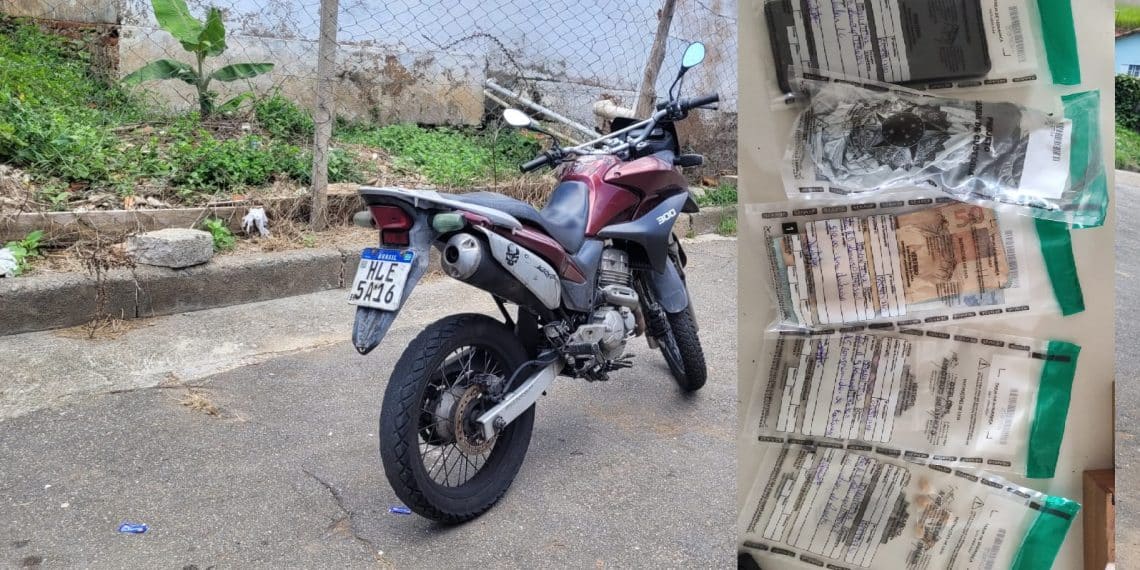 Foragido do estado de São Paulo é preso em Poços com drogas e moto furtada