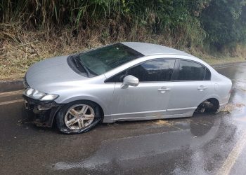 Acidente é registrado na Av. Edmundo Carillo, em Poços de Caldas