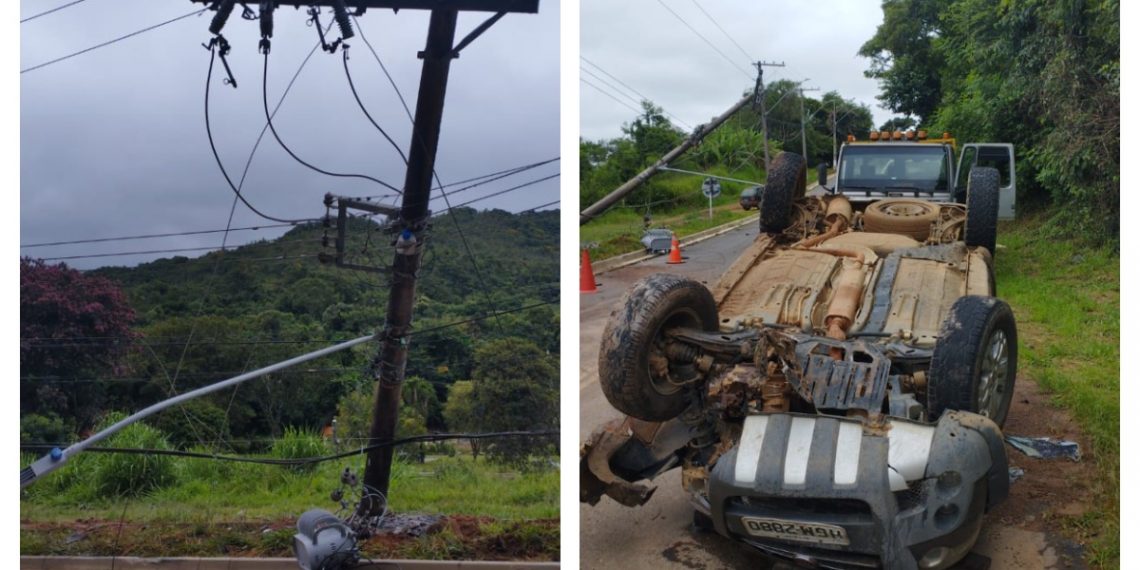 Condutor fica ferido após sofrer acidente em Caldas