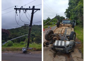 Condutor fica ferido após sofrer acidente em Caldas