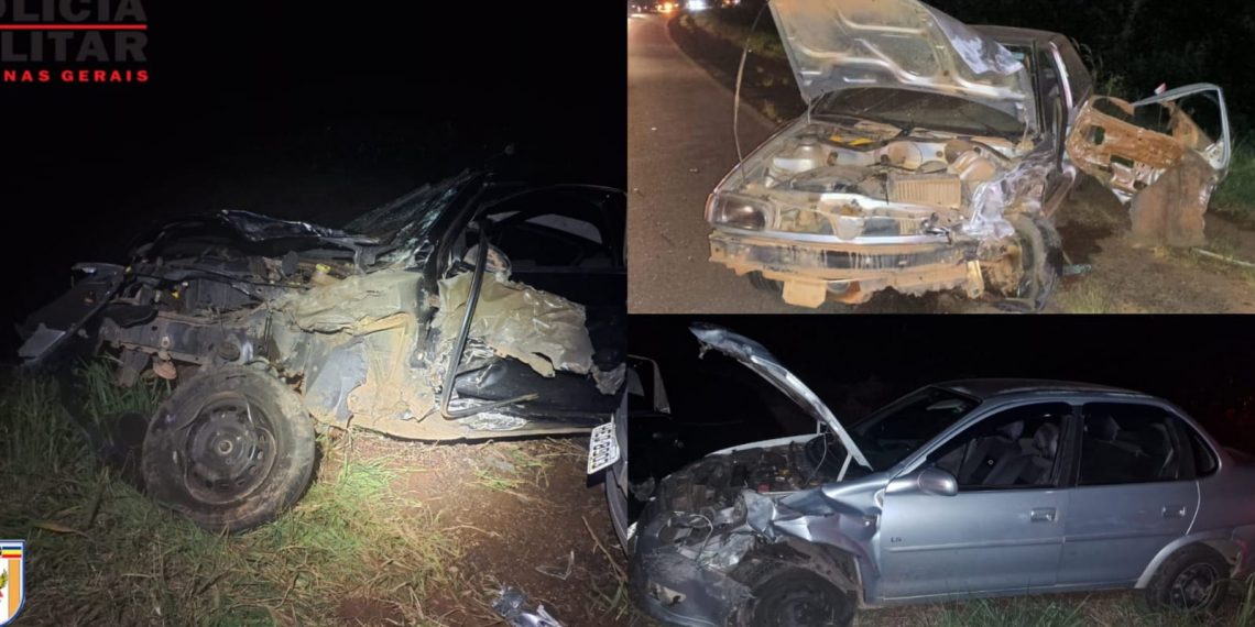 Mulher fica gravemente ferida após acidente entre 3 carros na MGC-267