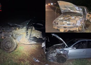 Mulher fica gravemente ferida após acidente entre 3 carros na MGC-267