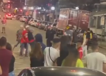 Briga generalizada é registrada em Poços