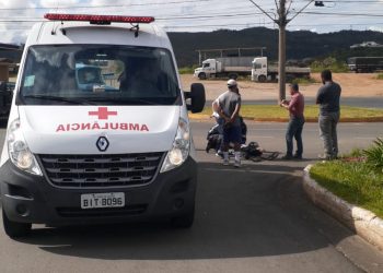Motociclista fica ferido em acidente na zona sul de Poços de Caldas