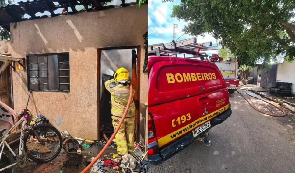 Incêndio em oficina mecânica deixa dois veículos destruídos no Sul de Minas