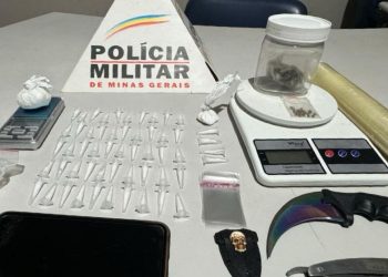 PM descobre ponto de tráfico de drogas durante ocorrência em Campestre