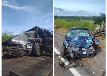 Idoso morre após carros baterem de frente na MGC-491