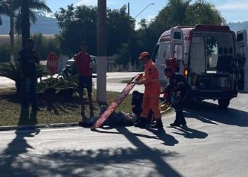Idoso fica ferido após ser atropelado na BR-267