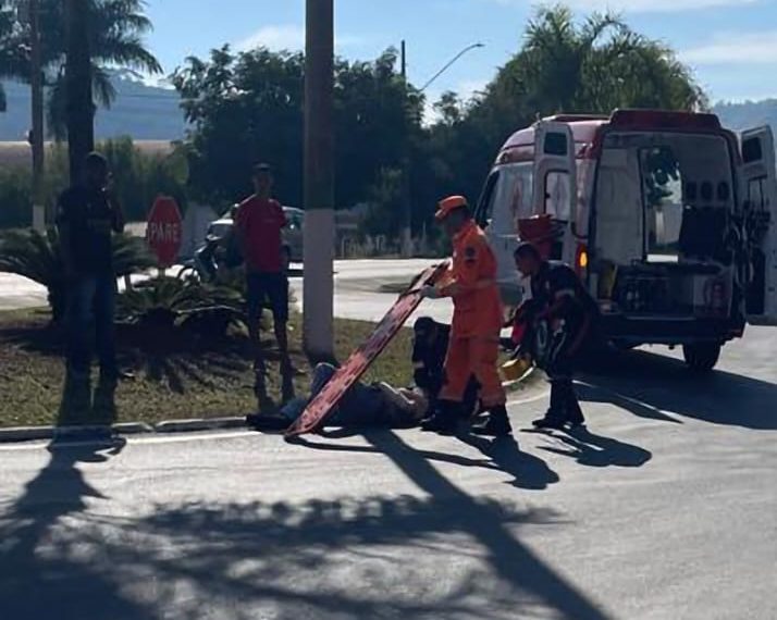 Idoso fica ferido após ser atropelado na BR-267