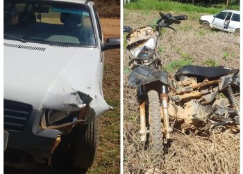 Homem fica gravemente ferido em acidente com moto furtada