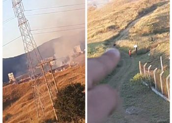 VÍDEO: adolescente é flagrado colocando fogo em vegetação em Poços de Caldas