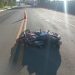 Acidente entre Fusca e moto em estrada no sul de Minas deixa adolescente em estado grave