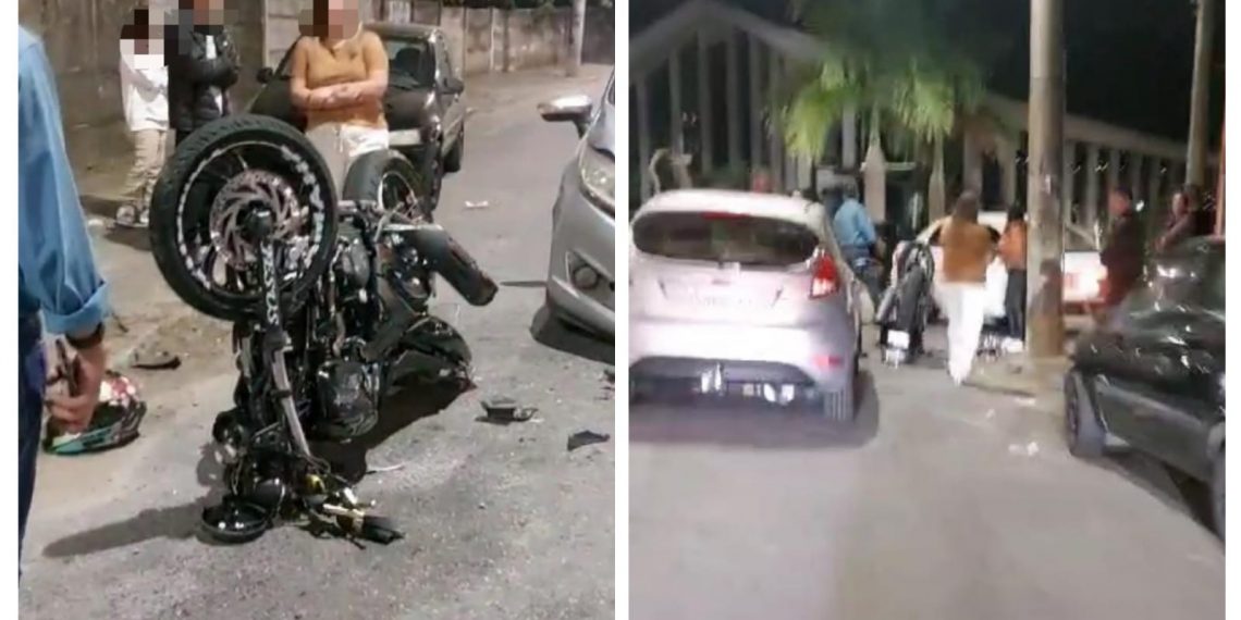 Motociclista fica ferido em acidente no centro de Poços de Caldas