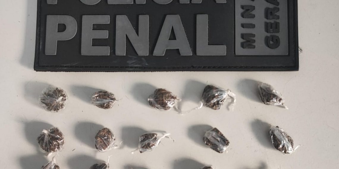 Policiais penais apreendem droga arremessada para dentro do presídio de Poços