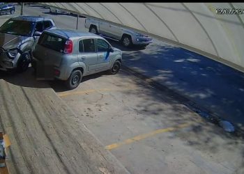 Vídeo mostra momento em que condutora é fechada por caminhonete em Poços de Caldas