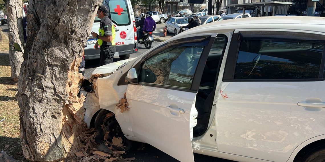 Motorista fica ferido após atingir carro contra árvores em Poços de Caldas