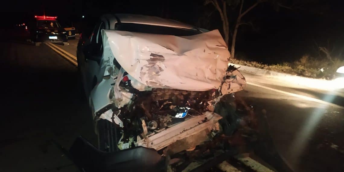 Acidente entre caminhão e caminhonete na BR 146 deixa uma vítima fatal