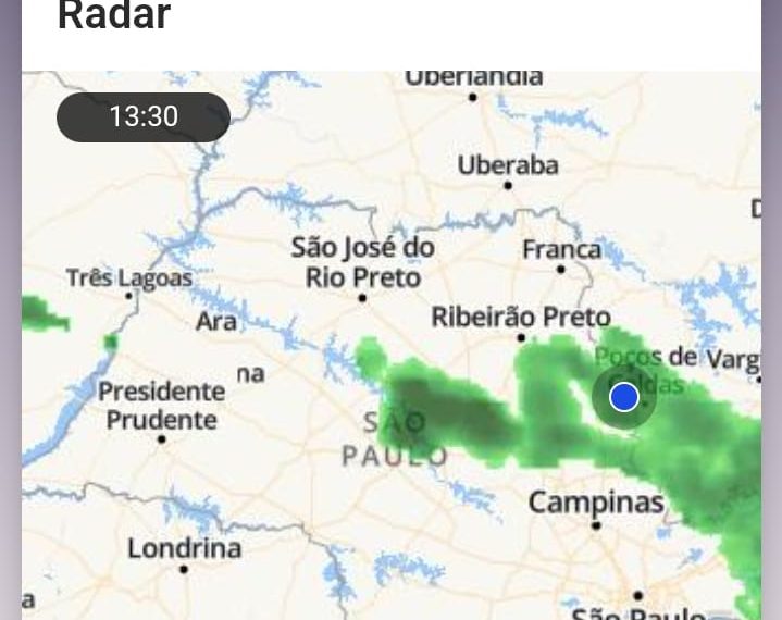 Chuvas trazem alivio para o sul de Minas e São Paulo