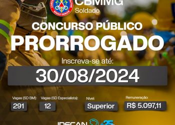 Prorrogado prazo para concurso do Corpo de Bombeiros