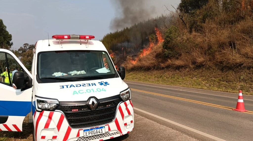 Mais de 100 episódios de incêndios são registrados em agosto nas rodovias do sul de Minas