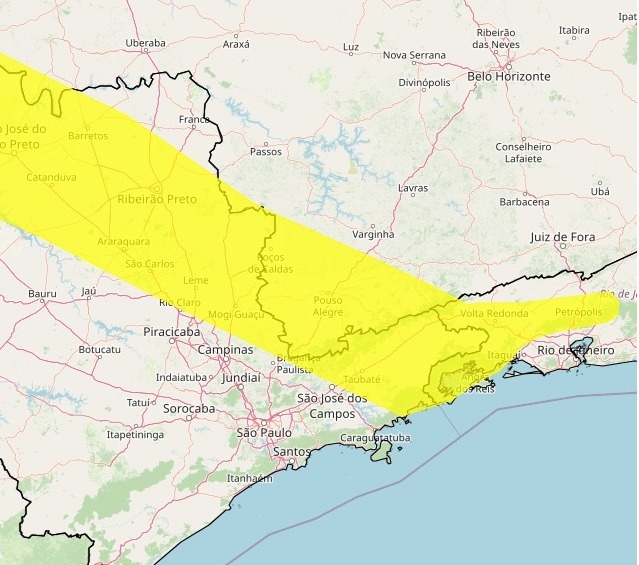 Poços de Caldas tem alerta para chuvas intensas nesta segunda (16)