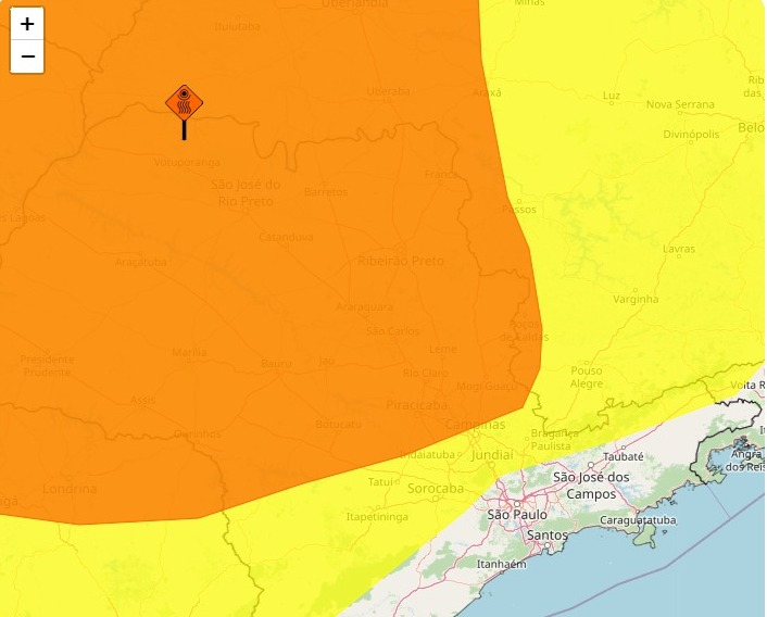 Chuvas e frente fria devem chegar a Poços nesta quinta-feira (10)