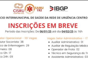 Concurso SAMU-MG 2025 oferece 118 vagas e salários de até R$ 8,4 mil