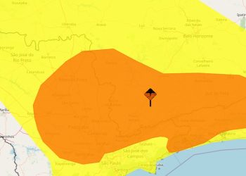 Feriado com chuvas intensas para o sul de Minas Gerais e leste paulista