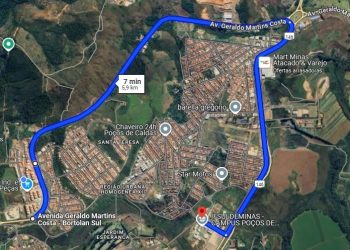 Obra em trevo irá interditar bairros São Bento e Santa Tereza de Poços de Caldas