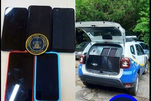 Homem é conduzido à Delegacia pela GCM após ser flagrado com cinco celulares em Poços de Caldas