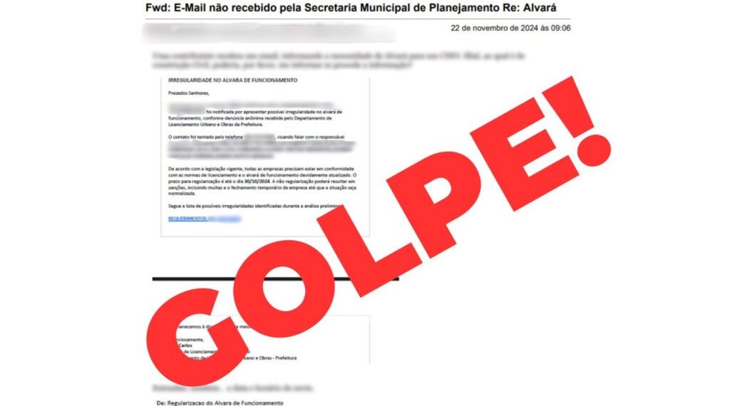 Prefeitura de Poços alerta sobre golpe envolvendo falsa notificação
