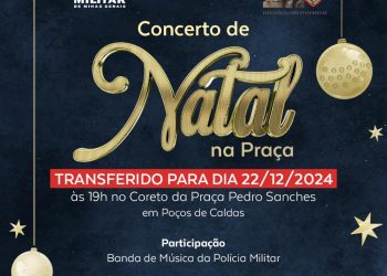 Concerto de Natal na Praça em Poços de Caldas é adiado devido à chuva e ventos fortes