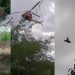 Mulher cai em cachoeira e mobiliza helicóptero e bombeiros; VÍDEO