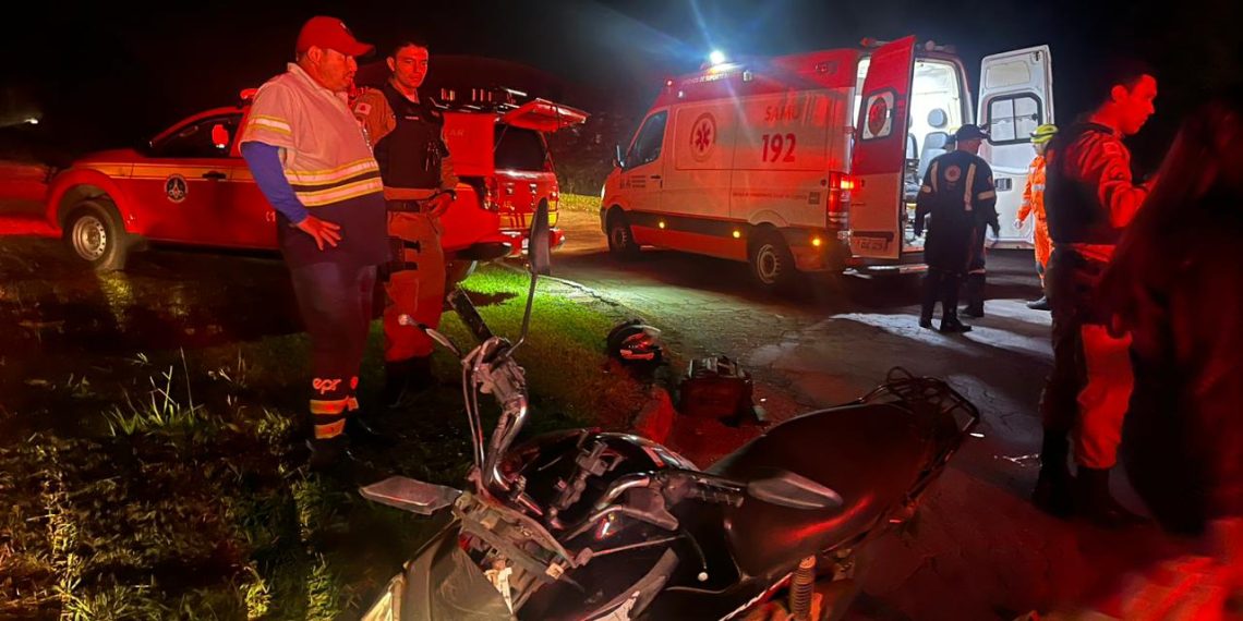 Motociclista fica ferido em acidente na Rodovia do Contorno, em Poços de Caldas