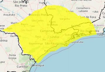 INMET emite alerta de tempestade para Poços de Caldas neste sábado (04)