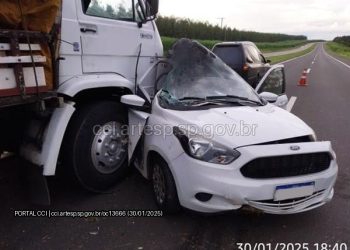 Colisão entre automóvel e carreta deixa vítima fatal em Mogi Guaçu (SP)