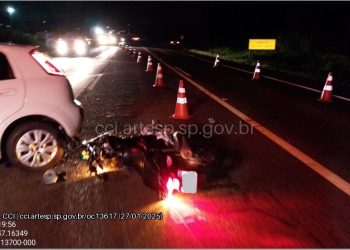 Acidente entre carro e moto deixa uma pessoa morta em Casa Branca