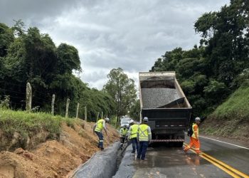 EPR Sul de Minas intensifica obras na MG-455 visando melhorar a segurança da via; confira programação das obras