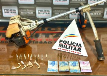Homem é preso com drogas e material furtado em Machado (MG)